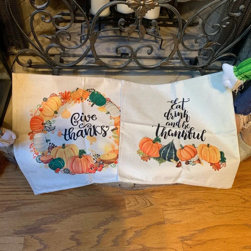 Fall Decorative Canvas Pillow Covers